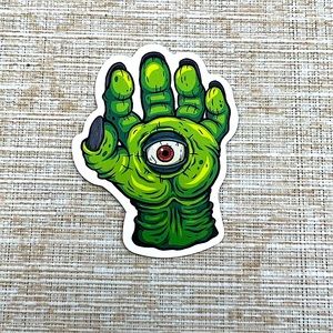 Monster Vision Gross Grunge Horror Funky Single Decor Art Sticker